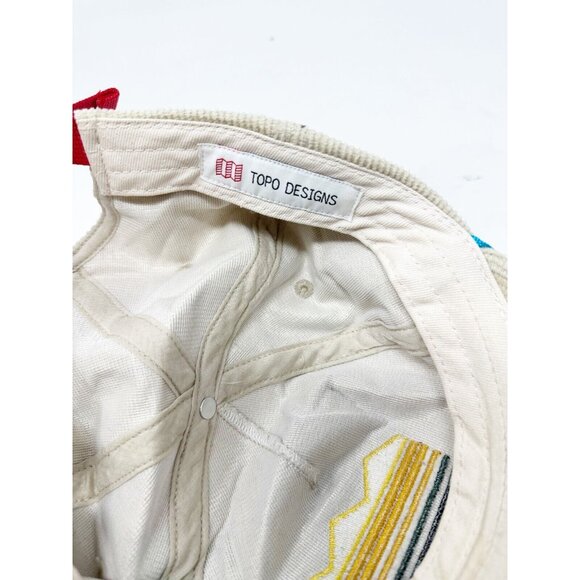 Topo Designs Mens Strata Map Cord Trucker Hat Embroidered 5 Panel Tan One Size - Picture 5 of 8